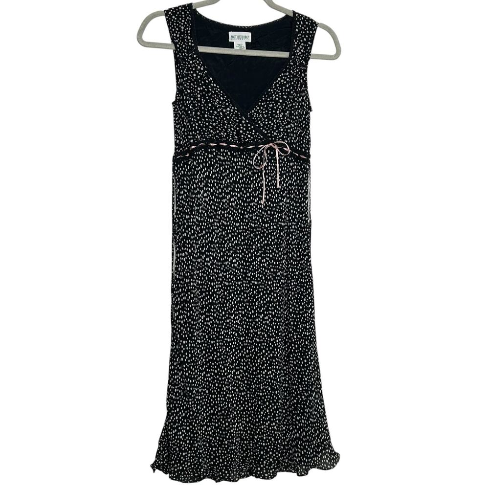 Motherhood Black and White Polka Dot Maternity Dress Size S